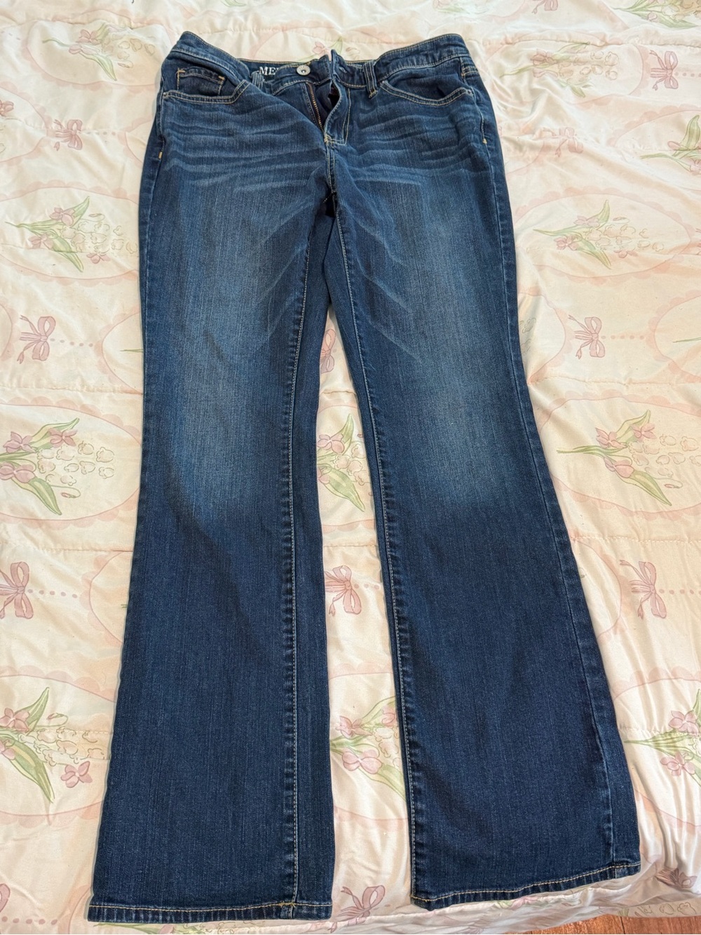 Merona Women's Dark Blue Wide Leg Jeans